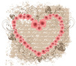 open heart pink roses love poem valentine
