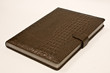 The book in brown leather cover