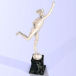 statue of mercury - with clipping path
