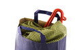blue bag with yellow fashion