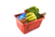 shopping basket full with freshness daily products like food