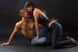 Fashion Couple Dramatic image shot in studio Fashion Couple Dramatic image shot in studio