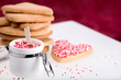 Valentine's Day baking with red.
