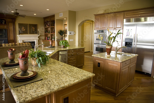 Kitchen Islands Granite  on Luxury Home Kitchen With A Granite Top Island     Rodenberg  5794100