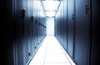 Photo: An interior shot of a computer data center (in blue tone) An interior shot of a computer data center (in blue tone)