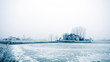 farm house in the middle of winter