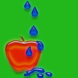 Illustration: Apple with water drops 3 Apple with water drops 3