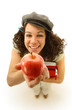 Holding up a classic bribe for an unsuspecting teacher