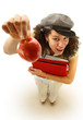 Student holding out a bribe for an inexperienced teacher