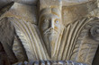 roussillon : elne, cathédrâle , chapiteau du cloître