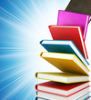 colored books on abstract background colored books on abstract background