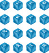 Network Computing Cube Icons Series Set. Network Computing Cube Icons Series Set.