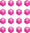 Security and E-Commerce Cube Icon Set Series Security and E-Commerce Cube Icon Set Series