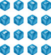 Security and E-Commerce Cube Icon Set Series Security and E-Commerce Cube Icon Set Series