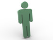 Silhouette of the person. 3d Silhouette of the person. 3d
