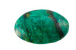 Decorative stone amazonit on a white background