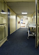 bed with oxygen tube  on the hospital hallway, healthcare series