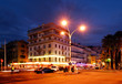 Downtown Cannes,  at dusk
