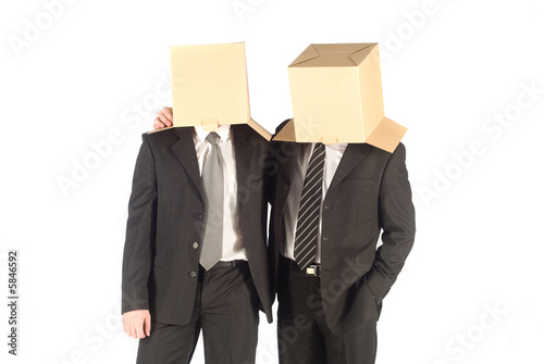 Photo: Two businessman on the white background Two businessman on the white background