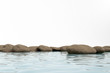 dark stone lie in water. 3d model