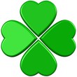 Green 3d lucky clover