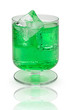 Mint drink with ice cubes with clipping path Mint drink with ice cubes with clipping path