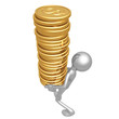 Gold Dollar Coins Tower
