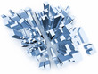 Abstract 3d model of  megacity