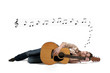 sexy girl with a classical guitar