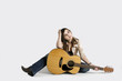 girl with a classic guitar