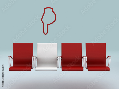 Illustration: Your special seat concept , rendered in 3d Your special seat concept , rendered in 3d