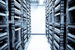 A shot of servers and hardwares in an internet data center