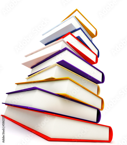white background picture. books on white background