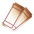 Blank tickets on top of each other Blank tickets on top of each other