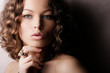 Beautiful woman. Fashion art photo. Close-up makeup