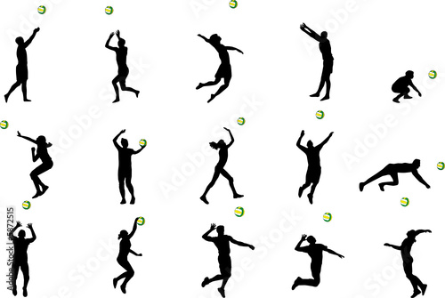 volleyball silhouettes