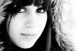 Beautiful woman portrait in black and white Beautiful woman portrait in black and white