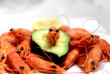 Prawn with avocado