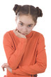 Girl with hands on chin