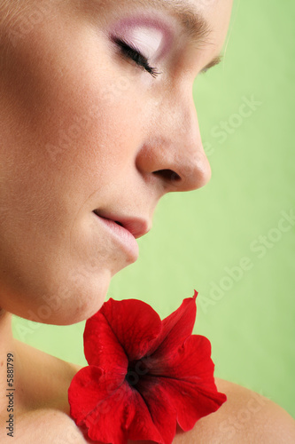 woman with a flower woman with a flower
