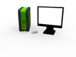 ordinateur vue large souris ecran