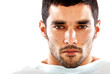 Foto: fashion male portrait with a very agressive and intense stare fashion male portrait with a very agressive and intense stare