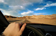 Death Valley seen from driver's perspective