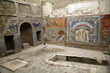 house court in ancient herculanum roman city in italy