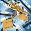 3D Credit Card Concept Cutting Credit Card Carrying Scissors
