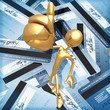 3D Credit Card Concept Giant Thumbs Up Approved