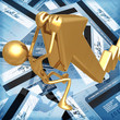 3D Credit Card Concept Hanging On To Rising Rates