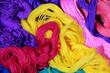 abstract background from varicolored threads, texture
