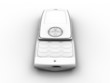 telephone mobile coulissant 3D face ouvert blanc face