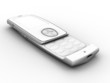 telephone mobile coulissant 3D coté ouvert blanc